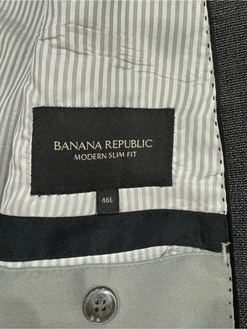 Men's Banana Republic Gray Two-Button Blazer - modern slim fit